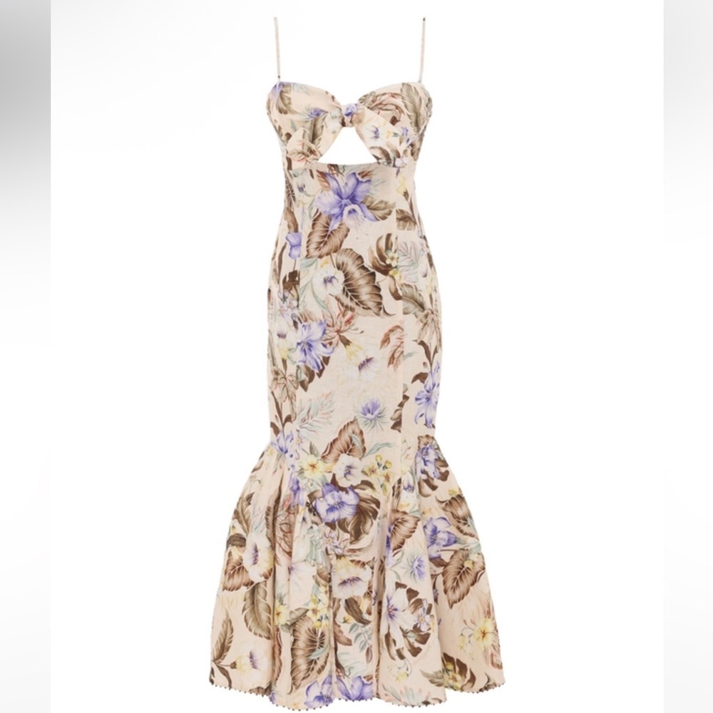 Zimmermann COCO TIE FRONT MIDI DRESS - Picture 3 of 7